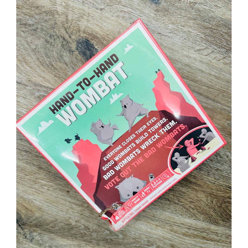 Hand-to-Hand Wombat Party Game Exploding Kittens Social Deduction New Box Damage